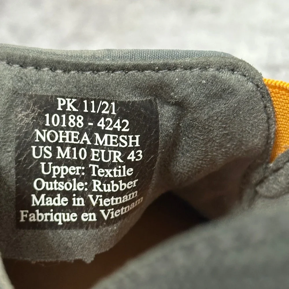OluKai Nohea Mesh Slip On Shoes Mens 10 Grey Orange Casual Breathable 10188-4242